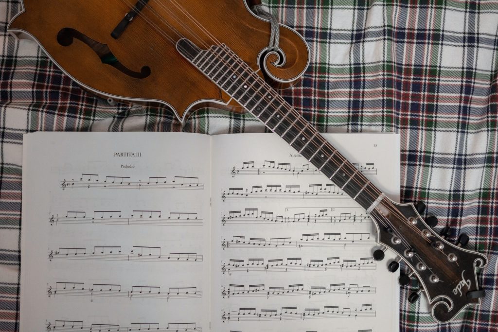 Mandolin with Sheet Music